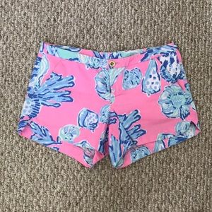 Lilly Pulitzer Adie Shorts. Pink barefoot princess
